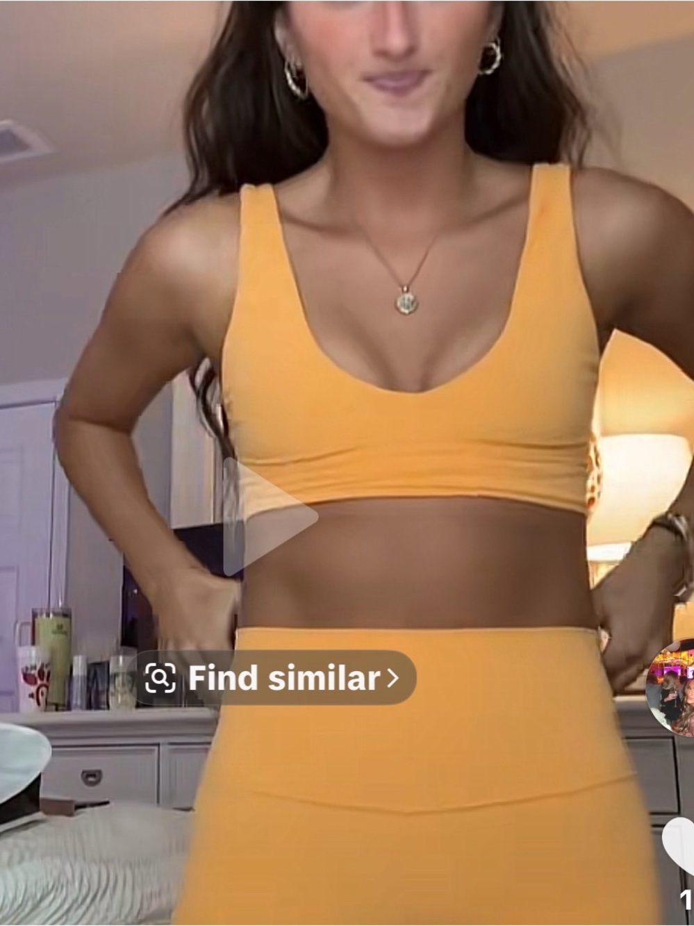 Lululemon Orange Align V-Neck Sports Bra Size 2 & Align 28’ Size 4 Legging Set - Picture 8 of 9